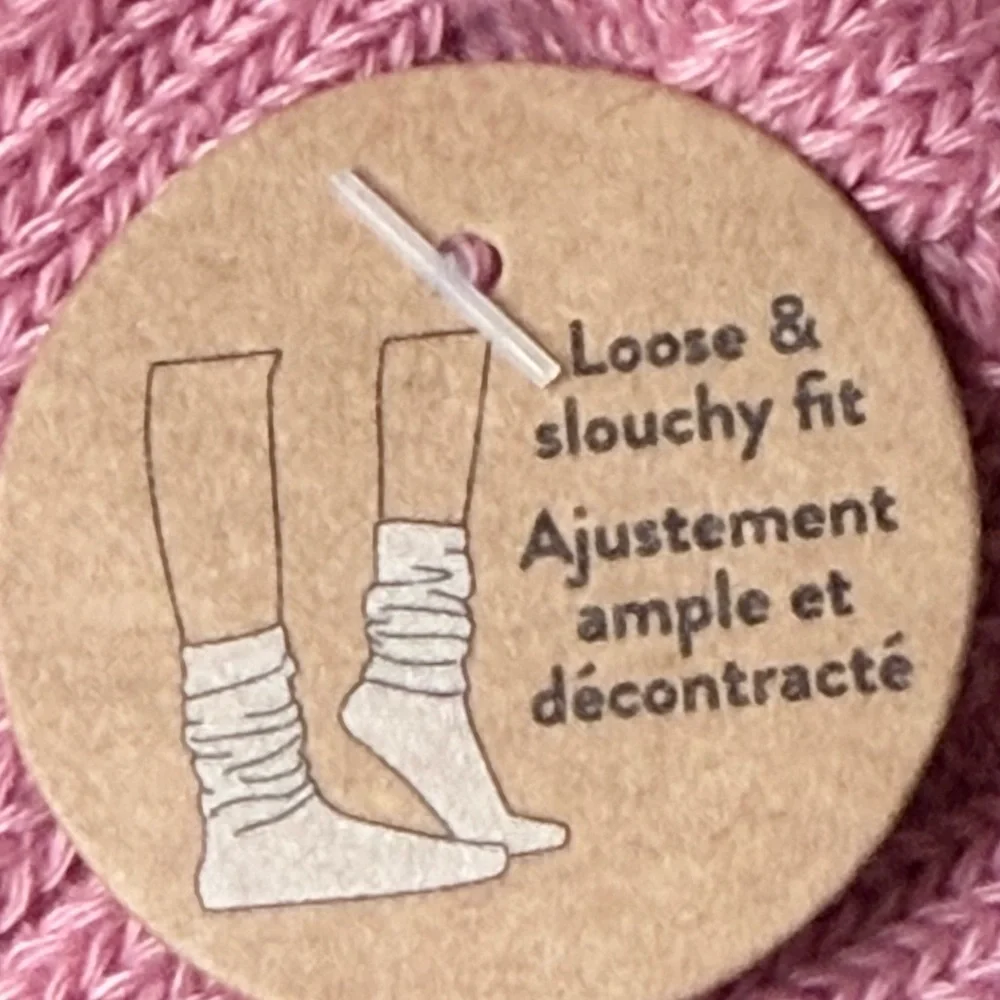 Pink and Brown Knit loose slouchy fit Socks Set of 3
